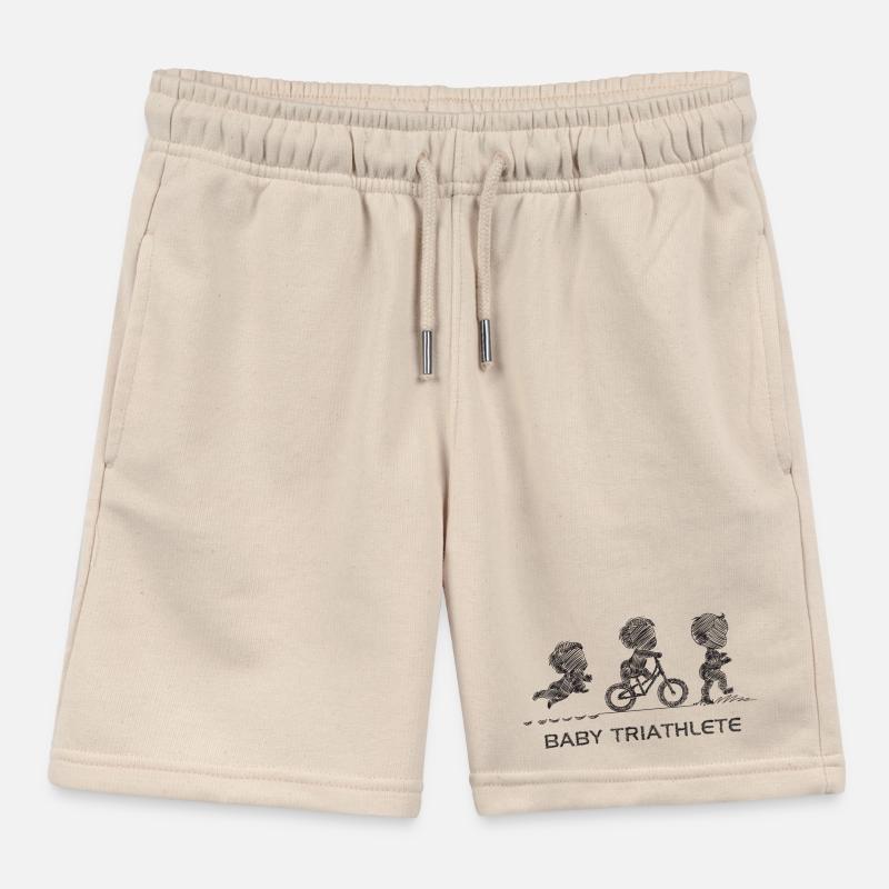 Little Budding Triathlete Kids Organic Sweat Shorts by Stanley/Stella