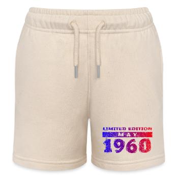 66th Birthday Limited Edition 05/1960 - Kids Organic Sweat Shorts by Stanley/Stella - soft Ecru - Front