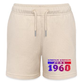 66th Birthday Limited Edition 06/1960 - Kids Organic Sweat Shorts by Stanley/Stella - soft Ecru - Front