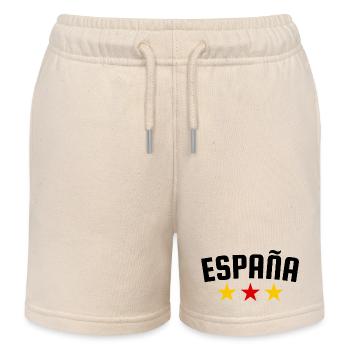Spain 3 star design - Kids Organic Sweat Shorts by Stanley/Stella - soft Ecru - Front