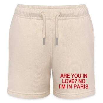 In Love No I'm In Paris | Reisehumor Frankreich - Kinder Organic Joggingshorts Mini Bolter von Stanley/Stella - Natur - Vorne