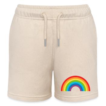 Arc-en-ciel - Short de jogging enfant bio Stanley/Stella - écru doux - Devant