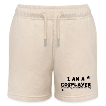 I am a Cosplayer - Kids Organic Sweat Shorts by Stanley/Stella - soft Ecru - Front