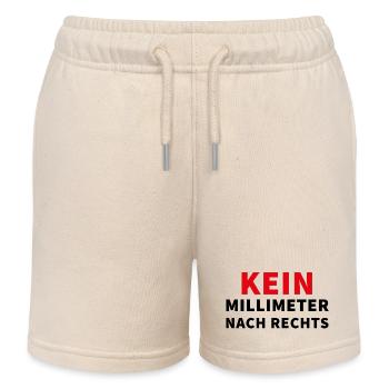 Kein Millimeter nach rechts - Spruch - Kinder Organic Joggingshorts Mini Bolter von Stanley/Stella - Natur - Vorne