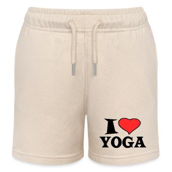 I love Yoga - I Love Yoga - Kinder Organic Joggingshorts Mini Bolter von Stanley/Stella - Natur - Vorne