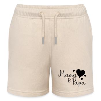 Mama und Papa - Kinder Organic Joggingshorts Mini Bolter von Stanley/Stella - Natur - Vorne