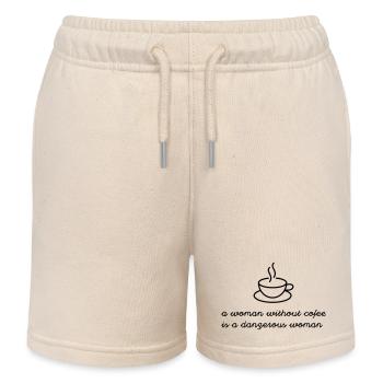Frau ohne Kaffee - Kinder Organic Joggingshorts Mini Bolter von Stanley/Stella - Natur - Vorne