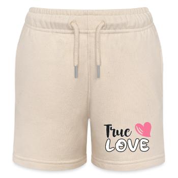 True Love - Kids Organic Sweat Shorts by Stanley/Stella - soft Ecru - Front