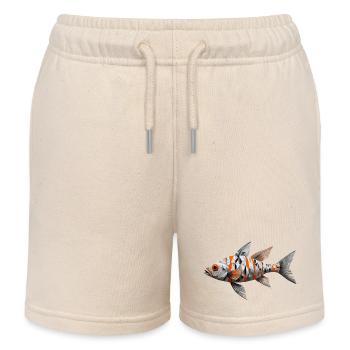 Fisch Mosaik - Kinder Organic Joggingshorts Mini Bolter von Stanley/Stella - Natur - Vorne