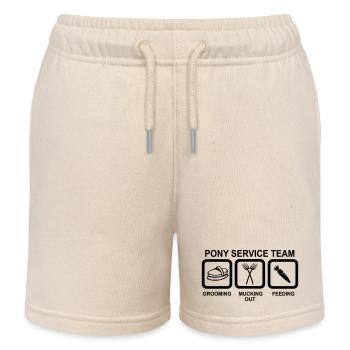 6061912 127024060 Pony - Kids Organic Sweat Shorts by Stanley/Stella - soft Ecru - Front