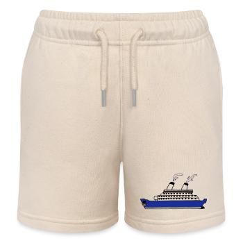 ship - Kids Organic Sweat Shorts by Stanley/Stella - soft Ecru - Front