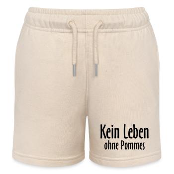 Kein Leben ohne Pommes - Kinder Organic Joggingshorts Mini Bolter von Stanley/Stella - Natur - Vorne