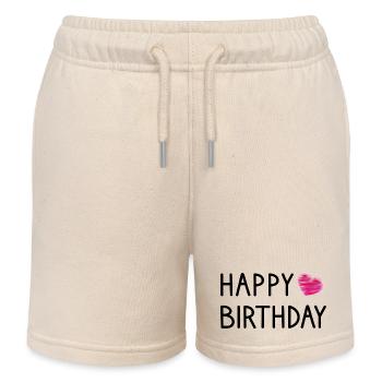 HAPPY BIRTHDAY.JOYEUX ANNIVERSAIRE. ANNIVERSAIRE. - Short de jogging enfant bio Stanley/Stella - écru doux - Devant