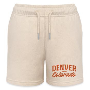 Logo rétro Script de Denver, Colorado - Short de jogging enfant bio Stanley/Stella - écru doux - Devant
