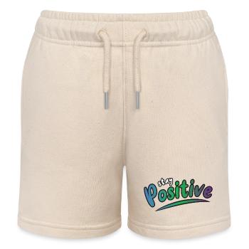 Restez positif - Short de jogging enfant bio Stanley/Stella - écru doux - Devant