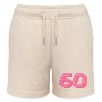 60. 60 ANS. 60e ANNIVERSAIRE. ANNIVERSAIRE 60 ANS. - Short de jogging enfant bio Stanley/Stella - écru doux - Devant