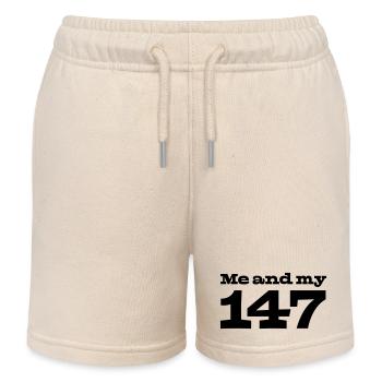29 Moi et mon 147 - Short de jogging enfant bio Stanley/Stella - écru doux - Devant