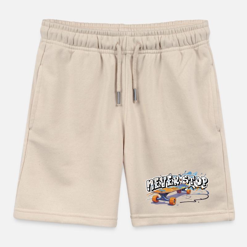 Farbiger Skateboard Graffiti Design Kinder Organic Joggingshorts Mini Bolter von Stanley/Stella