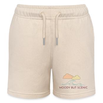 Moody Stormy Waves Nature Design - Kids Organic Sweat Shorts by Stanley/Stella - soft Ecru - Front