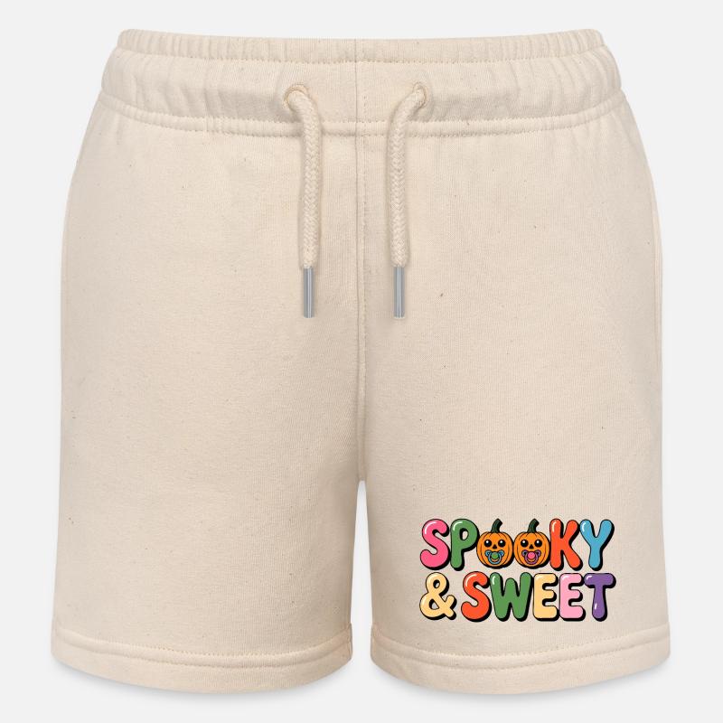 Motif d’Halloween effrayant et doux - Short de jogging enfant bio Stanley/Stella - écru doux