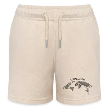 Explorer T-Shirt / Weltkarte / Geography - Kinder Organic Joggingshorts Mini Bolter von Stanley/Stella - Natur - Vorne