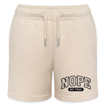 Nope Not today Funny  - Kids Organic Sweat Shorts by Stanley/Stella - soft Ecru - Front
