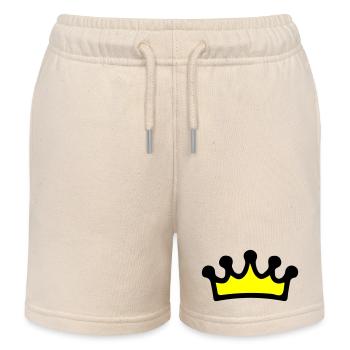 Crown Symbol - Kids Organic Sweat Shorts by Stanley/Stella - soft Ecru - Front