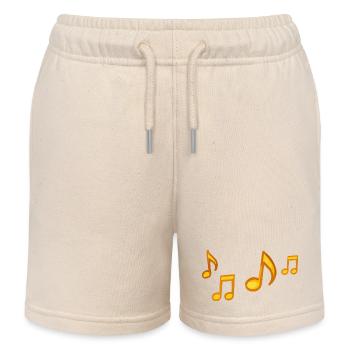 Sonnige Noten Illustration - Kinder Organic Joggingshorts Mini Bolter von Stanley/Stella - Natur - Vorne