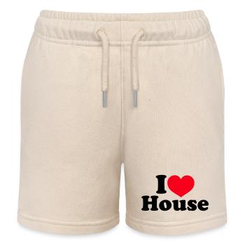 I Love House - Kinder Organic Joggingshorts Mini Bolter von Stanley/Stella - Natur - Vorne