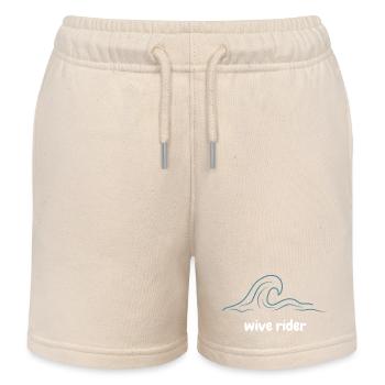 Wave Rider - Kids Organic Sweat Shorts by Stanley/Stella - soft Ecru - Front