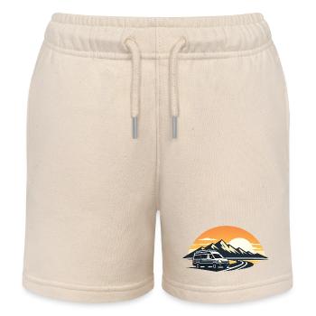 Sonnenuntergang Roadtrip mit Camper - Kinder Organic Joggingshorts Mini Bolter von Stanley/Stella - Natur - Vorne