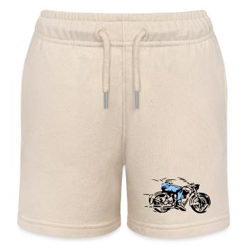 biker - Kids Organic Sweat Shorts by Stanley/Stella - soft Ecru - Front
