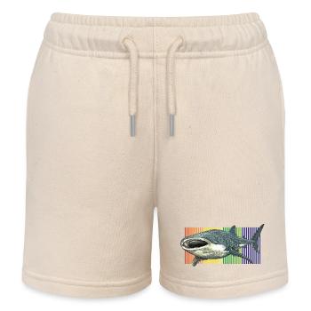 Whale Shark Rhincodon typus - Kids Organic Sweat Shorts by Stanley/Stella - soft Ecru - Front