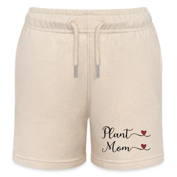 Pflanzenmama-Herz - Kinder Organic Joggingshorts Mini Bolter von Stanley/Stella - Natur - Vorne