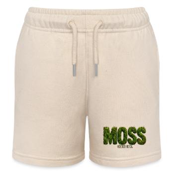 MOSS – Growing Inside Me | Botanical pun - Kids Organic Sweat Shorts by Stanley/Stella - soft Ecru - Front