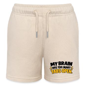Lustiges Überdenken-Zitat - Kinder Organic Joggingshorts Mini Bolter von Stanley/Stella - Natur - Vorne
