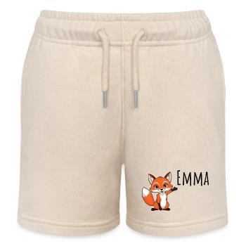Fuchs - Mein Name ist Emma - Süßes Waldtier - Kinder Organic Joggingshorts Mini Bolter von Stanley/Stella - Natur - Vorne
