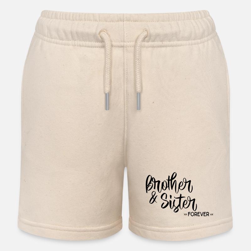 frère et soeur - Short de jogging enfant bio Stanley/Stella - écru doux