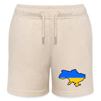 Ukraine - Short de jogging enfant bio Stanley/Stella - écru doux - Devant