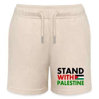 Stand with palestine - Kids Organic Sweat Shorts by Stanley/Stella - soft Ecru - Front