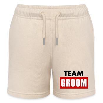 Team groom - Kids Organic Sweat Shorts by Stanley/Stella - soft Ecru - Front