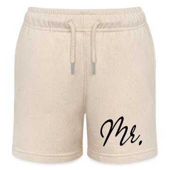 M. Matching Couple Fiançailles Mariage Lune de miel - Short de jogging enfant bio Stanley/Stella - écru doux - Devant
