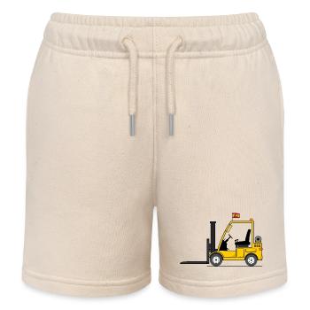 Stapler Spanien Flagge - Kinder Organic Joggingshorts Mini Bolter von Stanley/Stella - Natur - Vorne