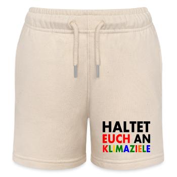 haltet euch an klimaziele - Kinder Organic Joggingshorts Mini Bolter von Stanley/Stella - Natur - Vorne