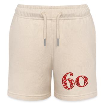 60. 60 YEARS. 60th ANNIVERSARY. 60TH BIRTHDAY. - Kids Organic Sweat Shorts by Stanley/Stella - soft Ecru - Front