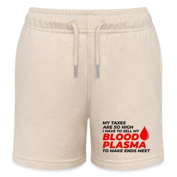 Steuerprobleme und Blutplasma-Wortspiele Besteuerung Lustig - Kinder Organic Joggingshorts Mini Bolter von Stanley/Stella - Natur - Vorne
