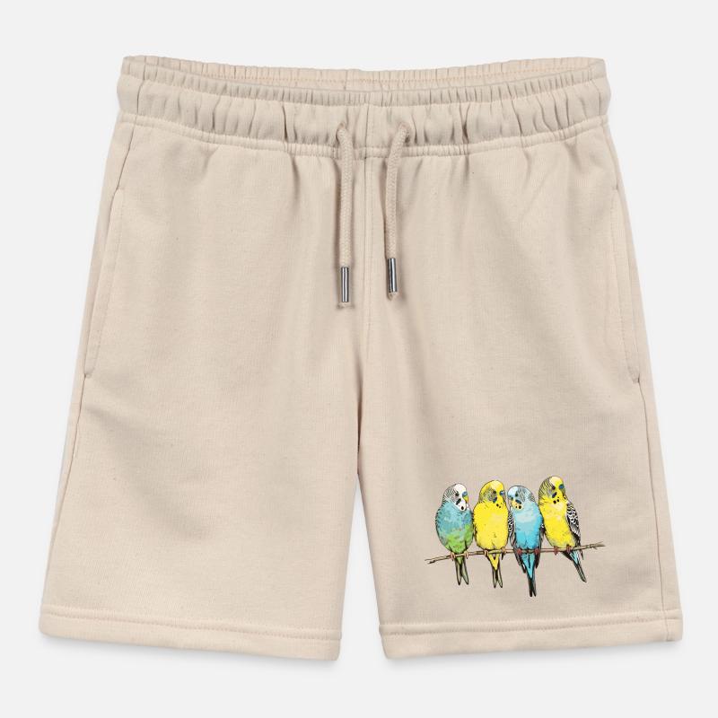 Perruche, perruches sur un perchoir Short de jogging enfant bio Stanley/Stella