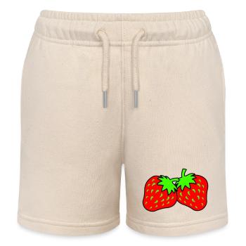 Fraises - Short de jogging enfant bio Stanley/Stella - écru doux - Devant