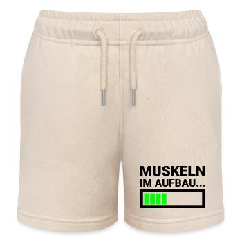 Renforcement musculaire Fitness Musculation Athlètes - Short de jogging enfant bio Stanley/Stella - écru doux - Devant