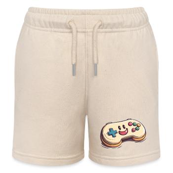 Manette amusante pour les joueurs - Short de jogging enfant bio Stanley/Stella - écru doux - Devant